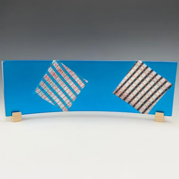Aqua Double Square Sushi Plate