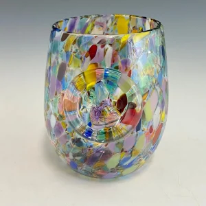 Colored Block Island Stemless Wine Glasses