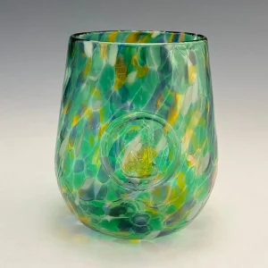 Colored Block Island Stemless Wine Glasses