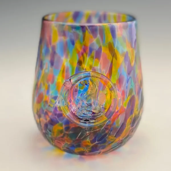 Colored Block Island Stemless Wine Glasses