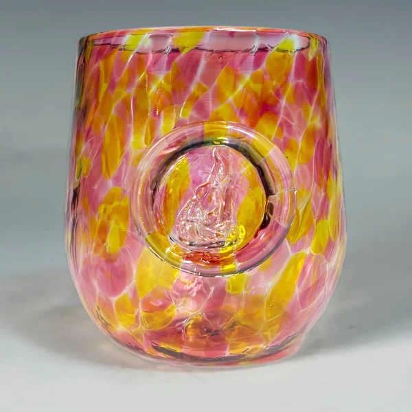 Colored Block Island Stemless Wine Glasses