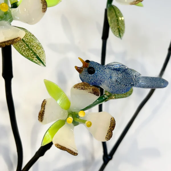 Dogwood Glass Floral Wall Sculpture