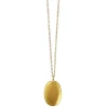 Gold Vermeil Large Oval Necklace on 28" Gold Chain