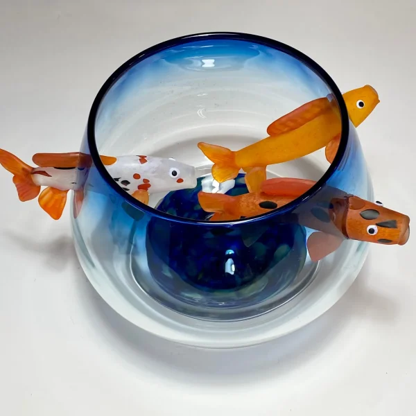 Koi Blue Fish Bowl