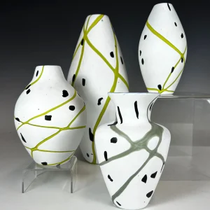 Medium Torpedo White Chrysocolla Vase