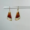 Montana Agate Earrings with 14k Gold Wire Wrap