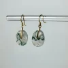 Moss Agate Earrings with 14k-Gold Hand-Forged Bail