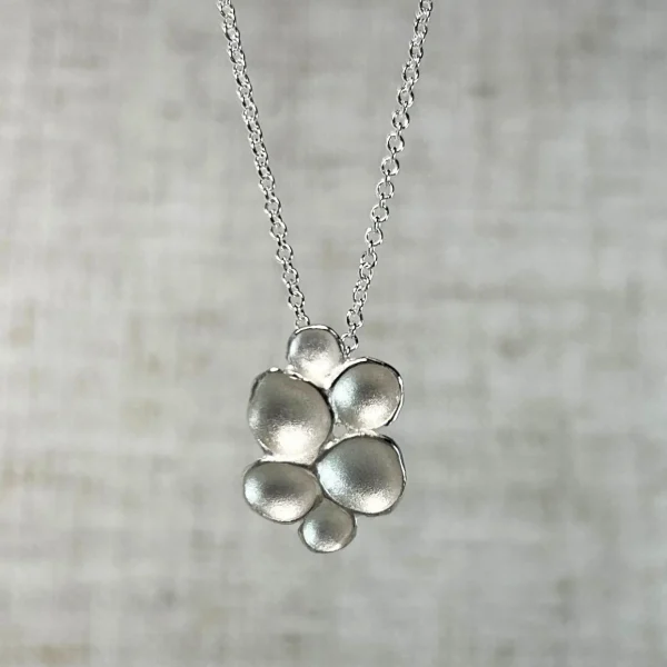 Peony Pod Sterling Silver Pendant Necklace
