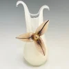 Small Split Vase with Beige Flower