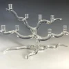 Wide Tree Of Life Menorah in Clear